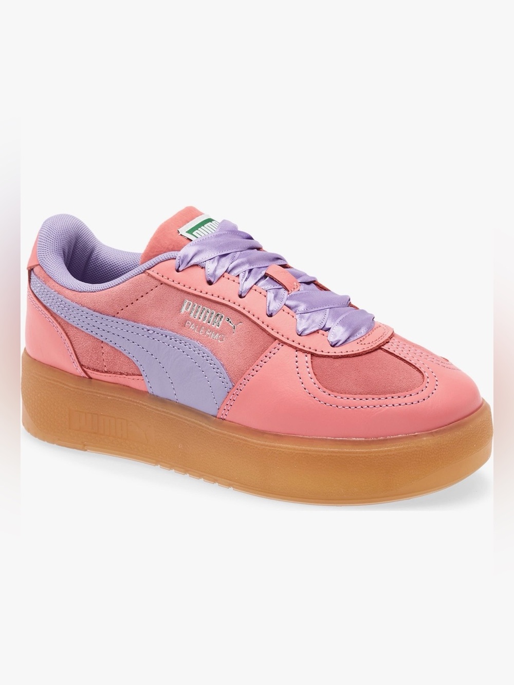 PUMA Palermo Elevata Platform Sneaker Size 10 Suede with Ribbon Laces 🎀 NWT